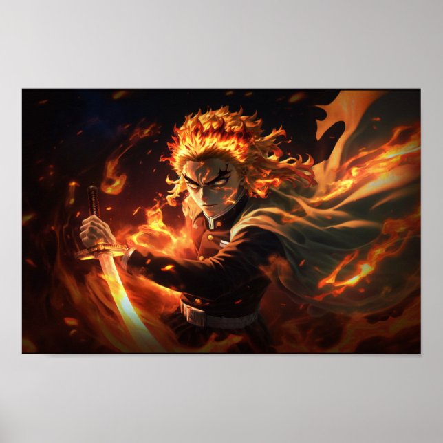 Póster Poster Demon Slayer Rengoku (Frente)
