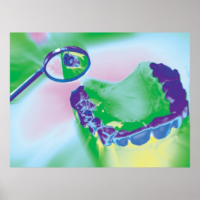 Póster Poster Dentista de Cuidado Dental Modelo Teeth (Frente)