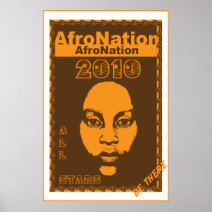 Póster Poster Deportivo de todas las estrellas de Afro Na