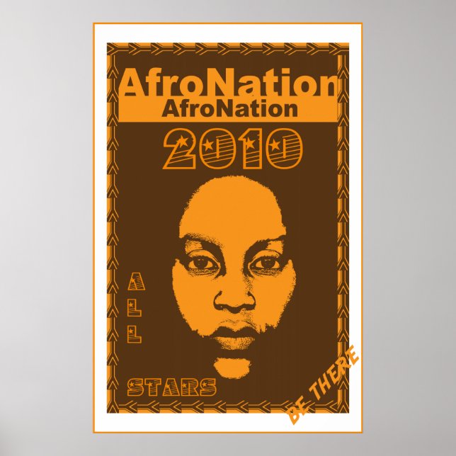 Póster Poster Deportivo de todas las estrellas de Afro Na (Frente)