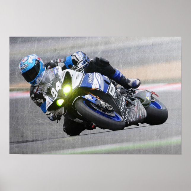 Póster Poster Deportivo Extremo: Hombre en Motocross Bike (Frente)