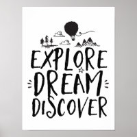 Poster Descubrimiento de  de citas de viajes Explo
