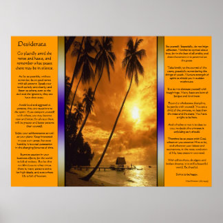 Póster Poster Desiderata Encantador Isla Oasis