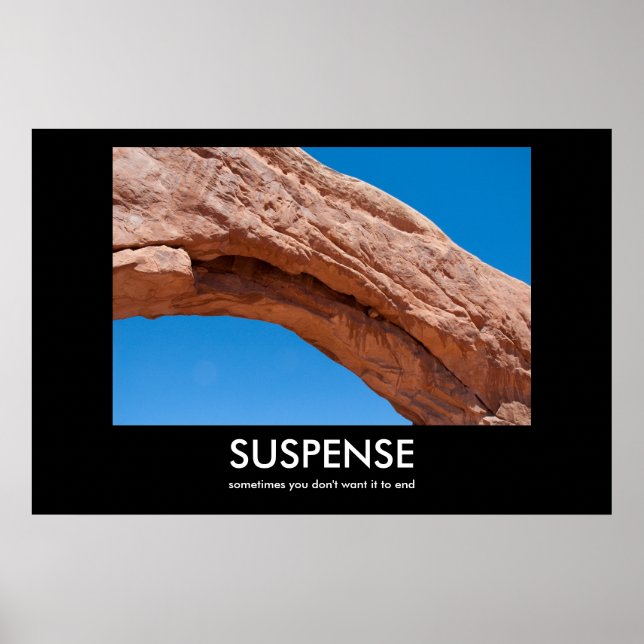 Póster Poster desmotivacional de SUSPENSE (Frente)