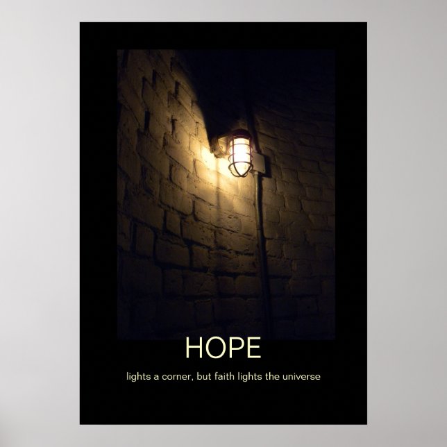 Póster Poster desmotivador de esperanza y fe (Frente)