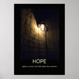 Póster Poster desmotivador de esperanza y fe