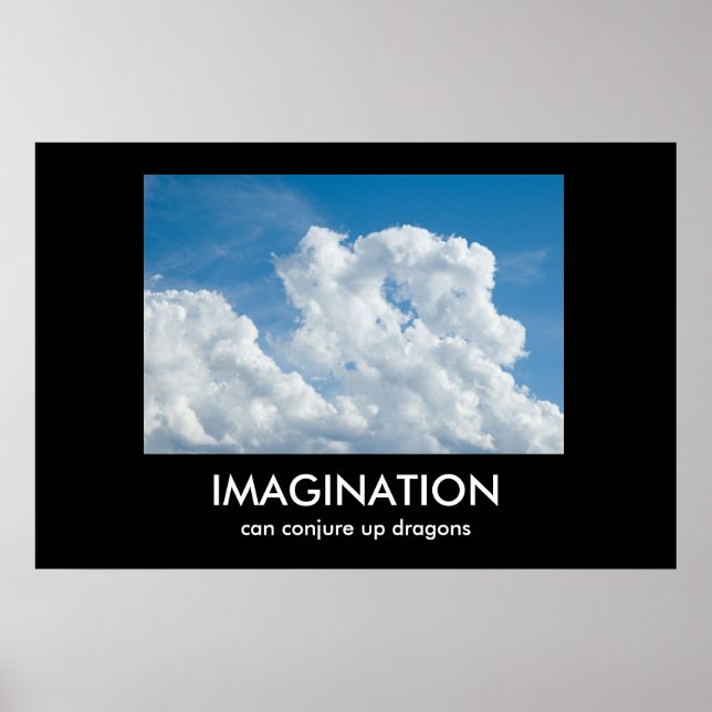 Póster Poster desmotivador de imaginación (Frente)