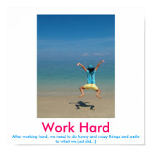 Poster desmotivador duro de trabajo