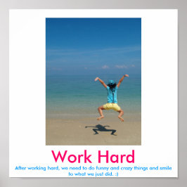 Póster Poster desmotivador duro de trabajo