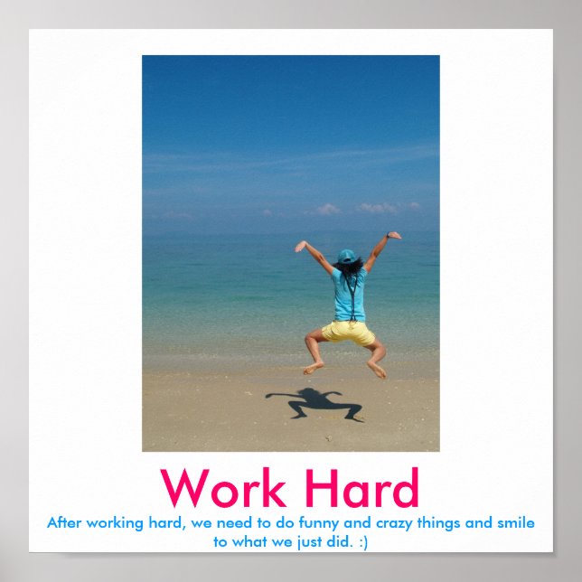 Póster Poster desmotivador duro de trabajo (Frente)