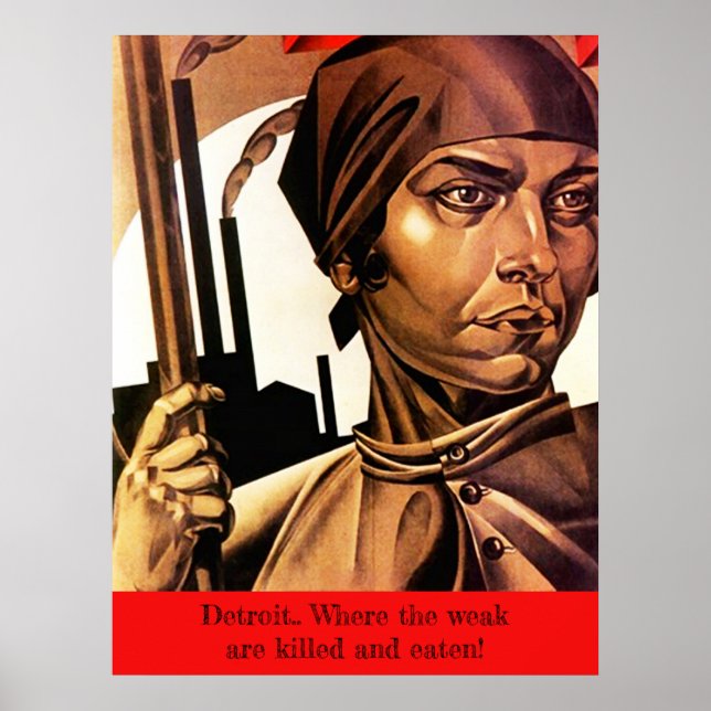 Póster POSTER ~ Detroit donde matan y comen a los débiles (Frente)