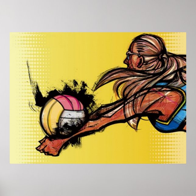Póster Poster DIGG de voleibol (Frente)