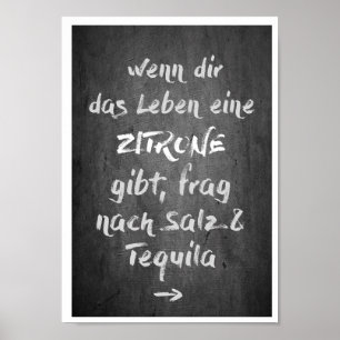 Póster Poster DIN A4 "Zitrone - Tequila"