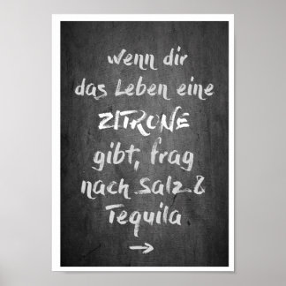 Póster Poster DIN A4 "Zitrone - Tequila"