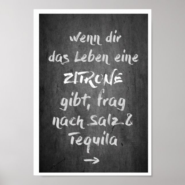 Póster Poster DIN A4 "Zitrone - Tequila" (Frente)