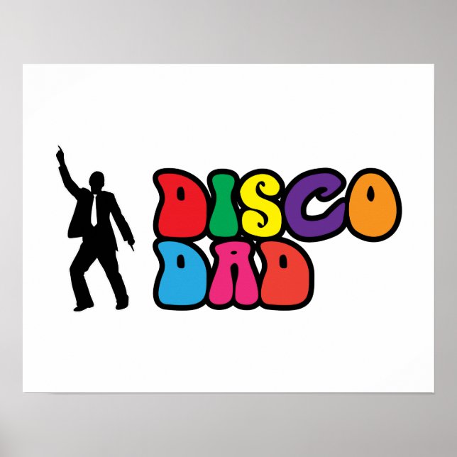Póster Poster Disco Dad - Un regalo psicodélico para papá (Frente)