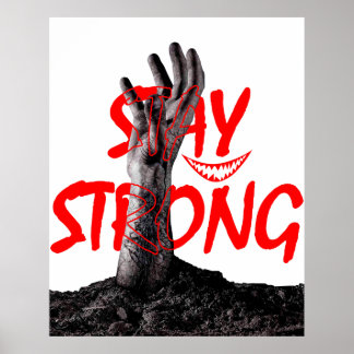 Póster Póster: Diseño de cita motivacional Mantén la fuer