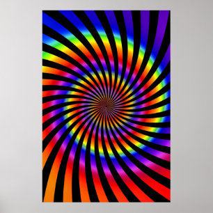 Póster Póster: Diseño espiral colorido