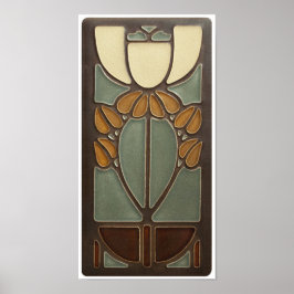 Póster Poster - Diseño floral Art Nouveau