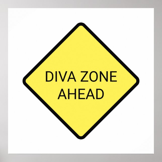 Póster poster "Diva Zone Ahead" (Frente)