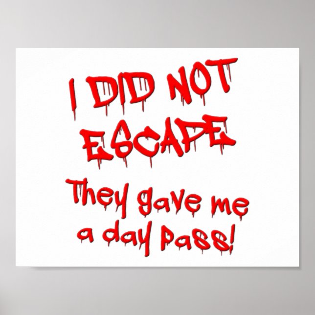 Póster Poster divertida Day Pass (Frente)