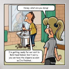 Póster Poster divertida de Bald Head Island