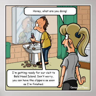 Póster Poster divertida de Bald Head Island