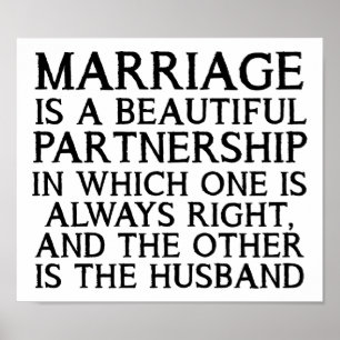 Póster Poster divertida de discusión matrimonial