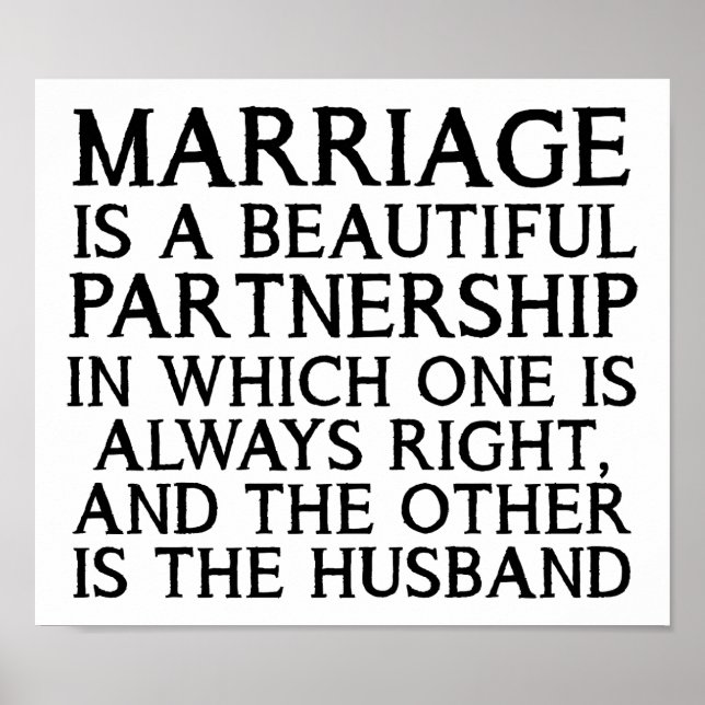 Póster Poster divertida de discusión matrimonial (Frente)