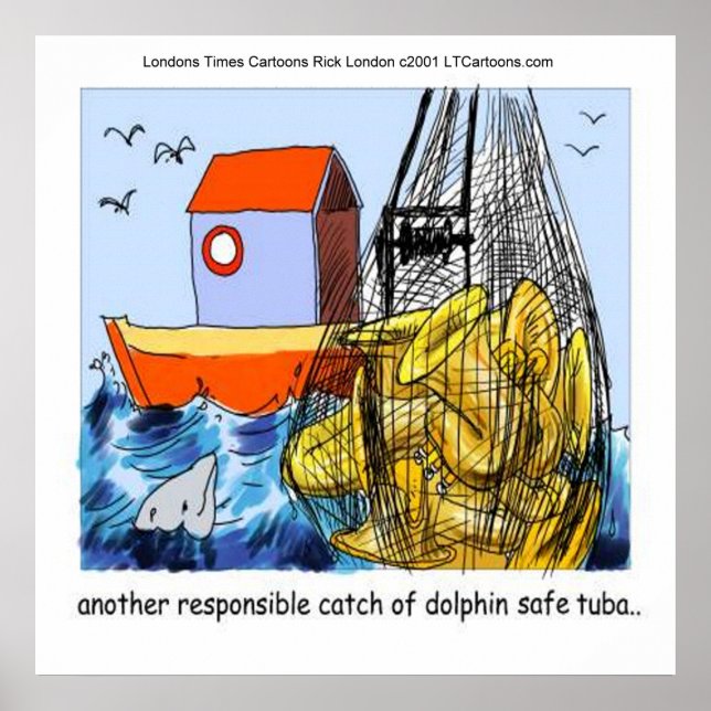 Póster Poster divertida de Dolphin-Safe Tuba (Frente)