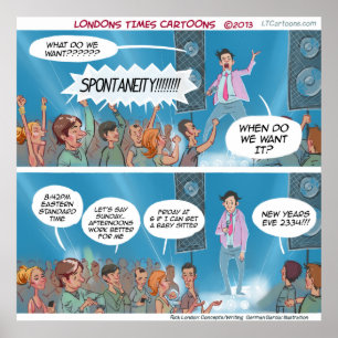 Póster Poster divertida de entrenador de espontaneidad