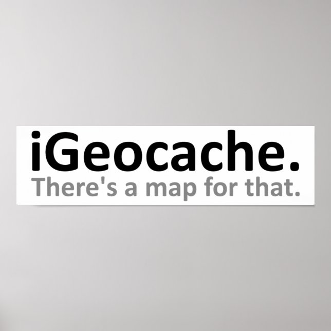 Póster poster divertida de iGeocache (Frente)