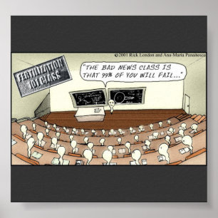 Póster Poster divertida Sperm Class 101