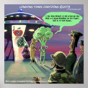 Póster Poster divertidísimo de Vegans