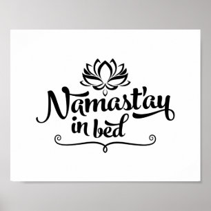 Póster Poster divertido de la cita de Namaste