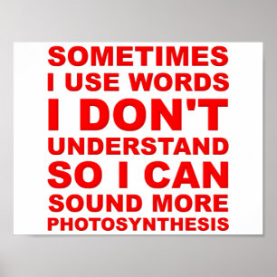 Póster Poster divertido de las palabras de Smart