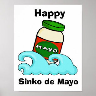Póster Poster divertido de Sinko de Mayo Cinco de Mayo