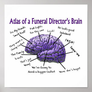 Póster Poster divertido del director de funeraria/del