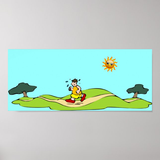 Póster Poster divertido del ejercicio de verano (Frente)