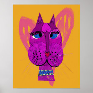 Póster Poster divertido del gatito de la diva