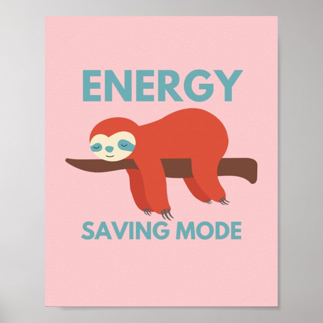 Póster Poster divertido en modo de ahorro de energía (Frente)