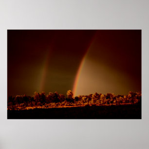 Póster Poster doble de la pared del arco iris
