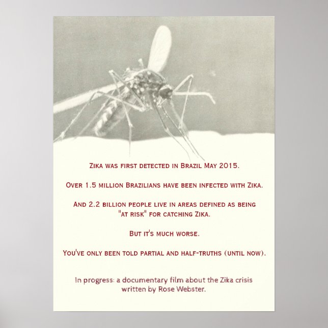 Póster Poster documental Zika por RoseWrites (Frente)