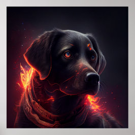 Póster Poster Dog rouge