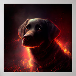 Póster Poster Dog rouge