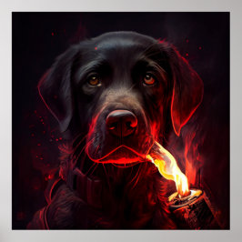 Póster Poster Dog rouge