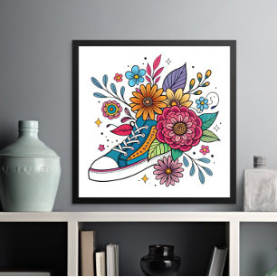 Póster Poster Dopamina Sneaker & Flower