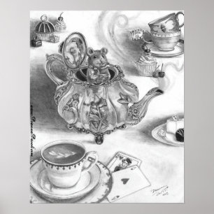 Póster Poster Dormouse Alicia, Poster de la tierra de las