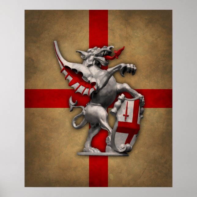 Póster Poster Dragón de la ciudad de Londres (Frente)