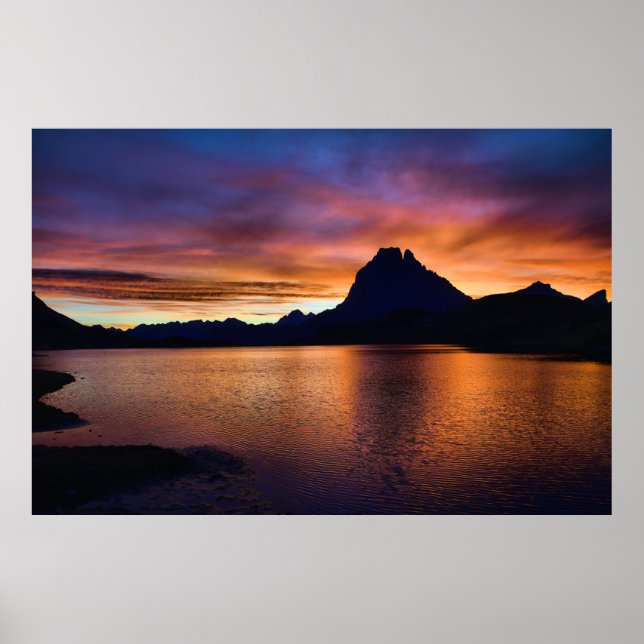 Póster Poster du Pic du Midi d'Ossau au lever du jour (Frente)